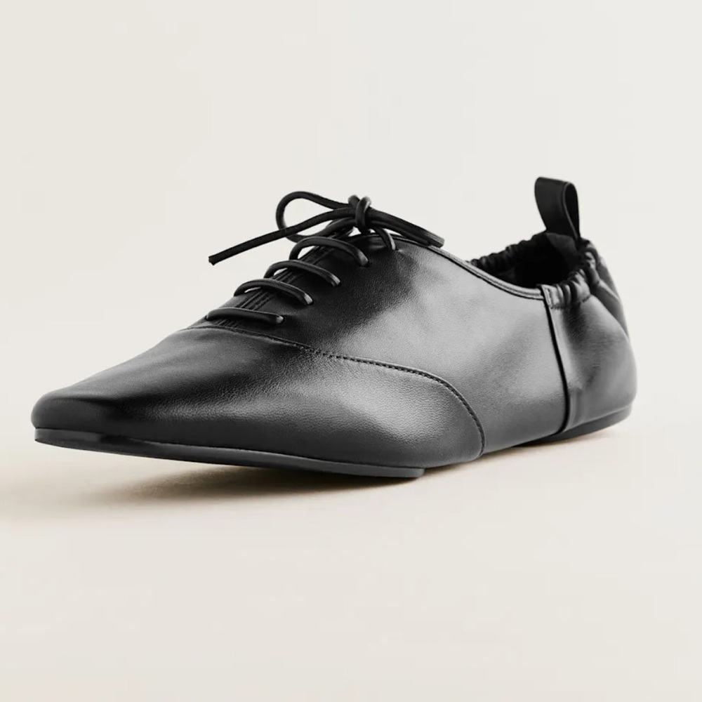 Reformation Marie Lace-up Oxford Black - Size 7.5 - Picture 3 of 8